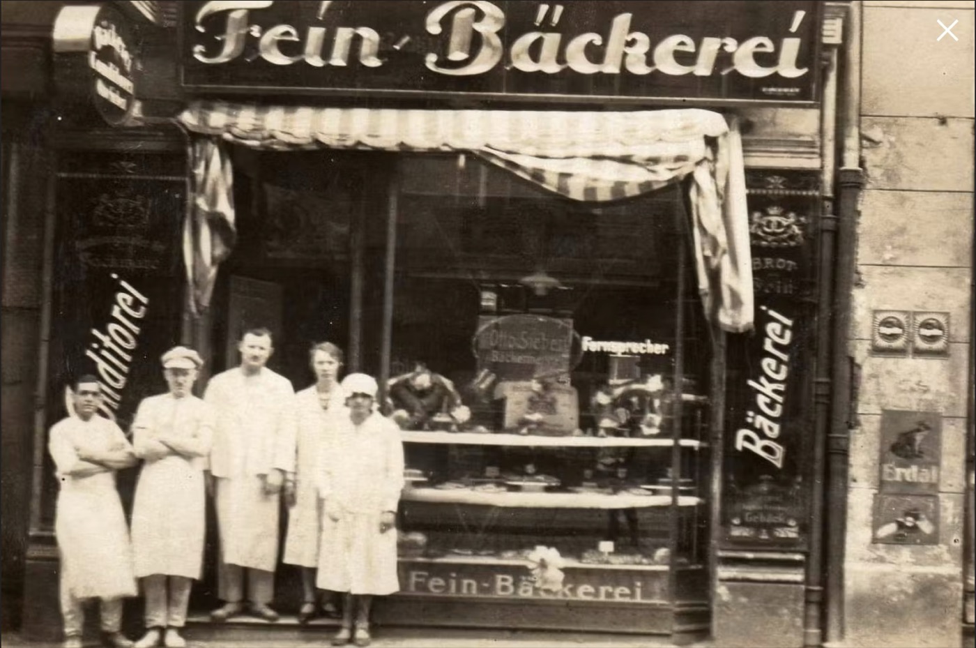 Die Fein-Bäckerei in den frühen Jahren